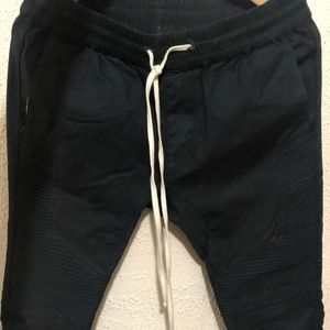 Black Pacsun drop crotch moto skinny jeans